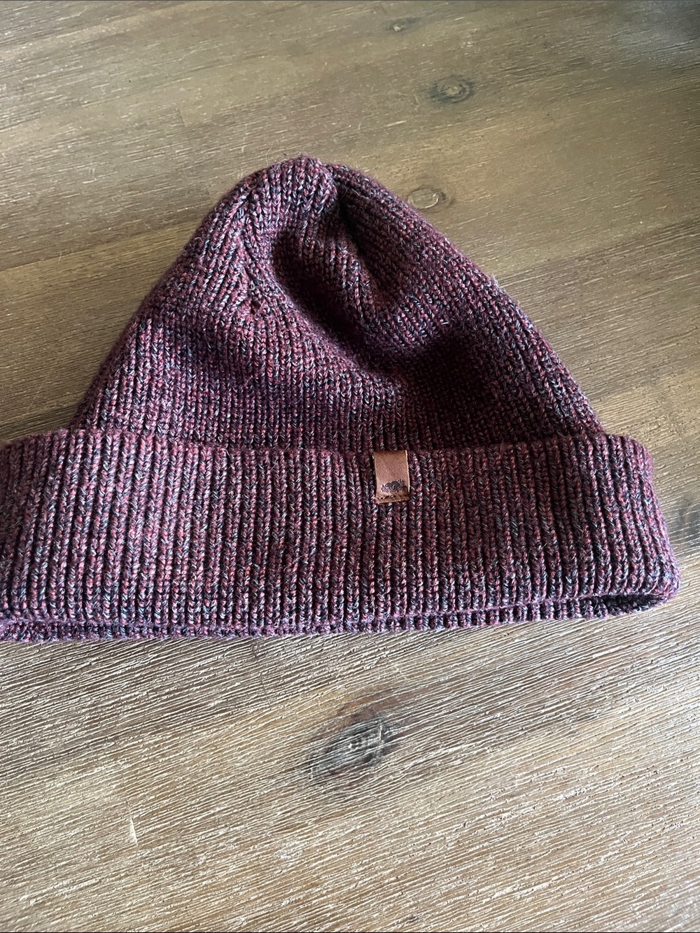 Roots Maroon Knit Beanie (one size)